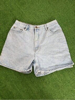 High-Rise Light Blue Denim Jean Shorts for Women